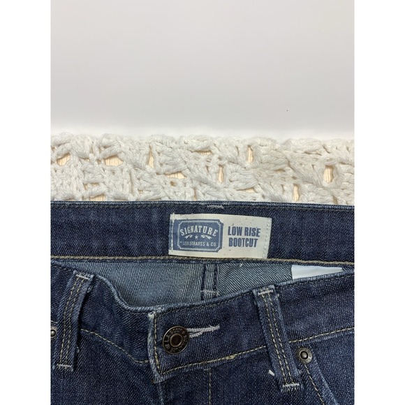 Levi Strauss Signature Jeans Women‎ 8 Medium Low Rise Bootcut Blue Denim - Picture 3 of 11
